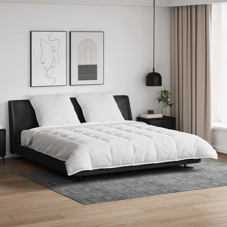 Vidaxl dekbed set met kussen 3 st wit donsveertjes