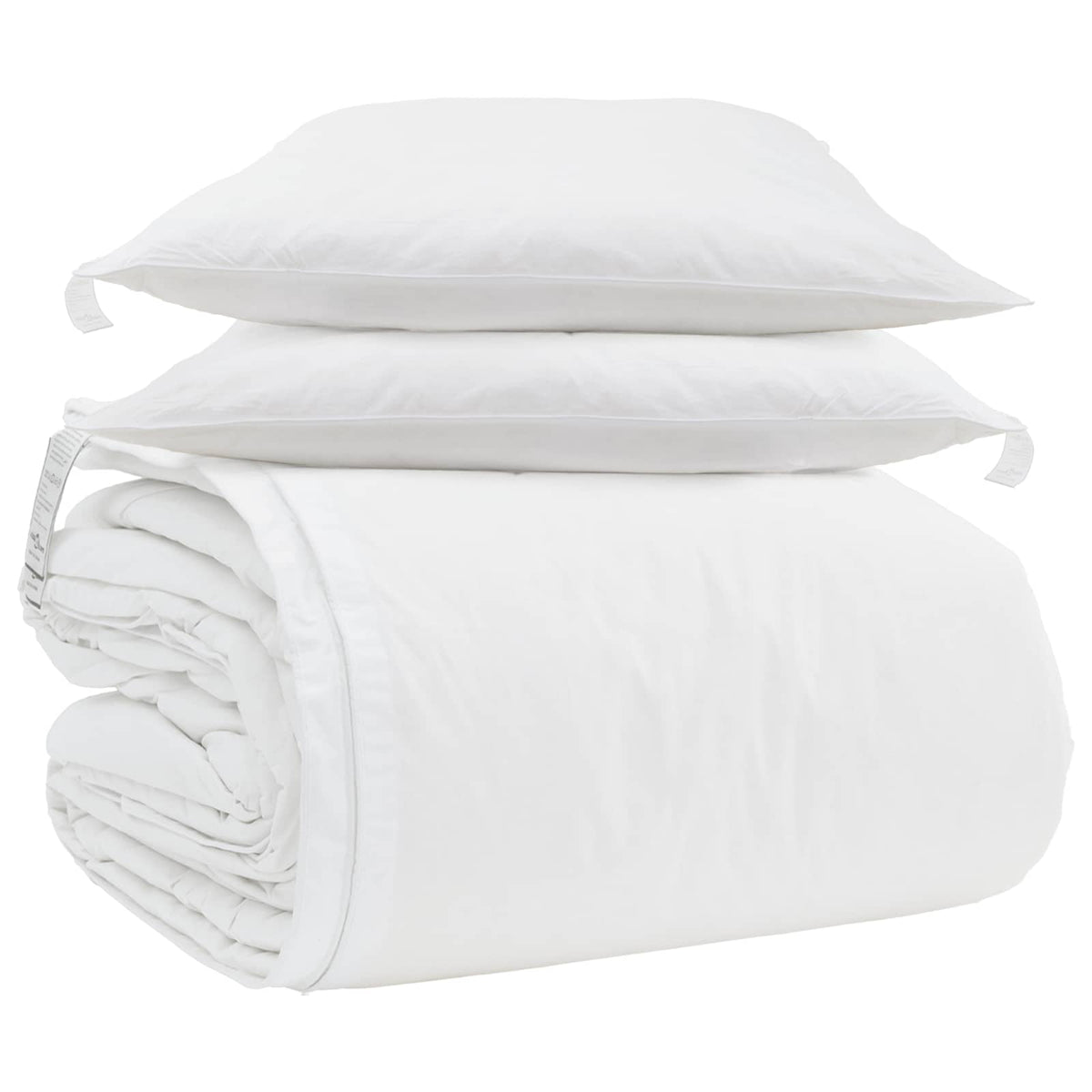 Vidaxl dekbed set met kussen 3 pcs wit donsveertjes
