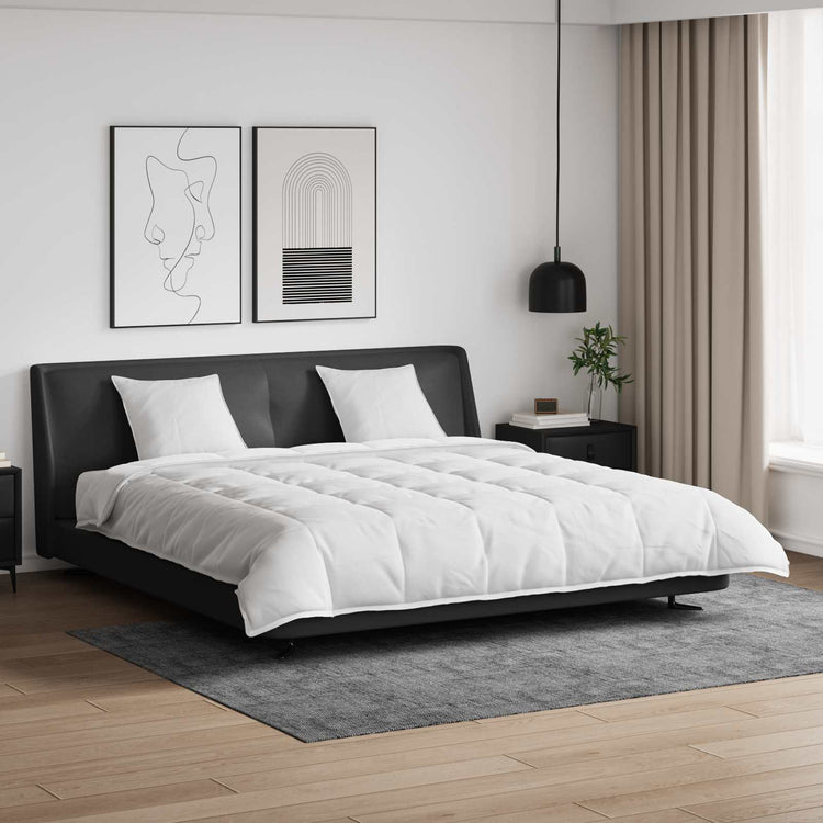 Vidaxl dekbed set met kussen 3 st wit donsveertjes