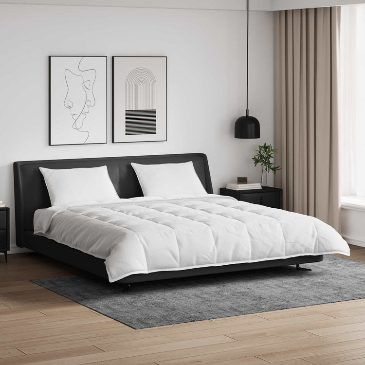 Vidaxl dekbed set met kussen 3 st wit donsveertjes