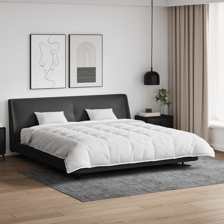 Vidaxl dekbed set met kussen 3 st wit donsveertjes