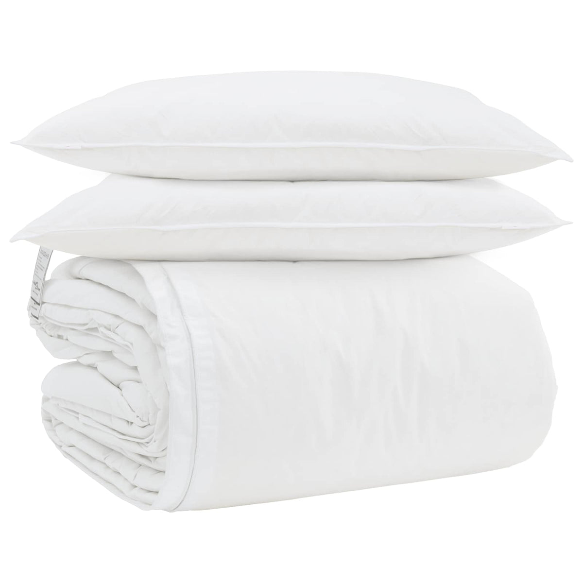 Vidaxl dekbed set met kussen 3 pcs wit donsveertjes