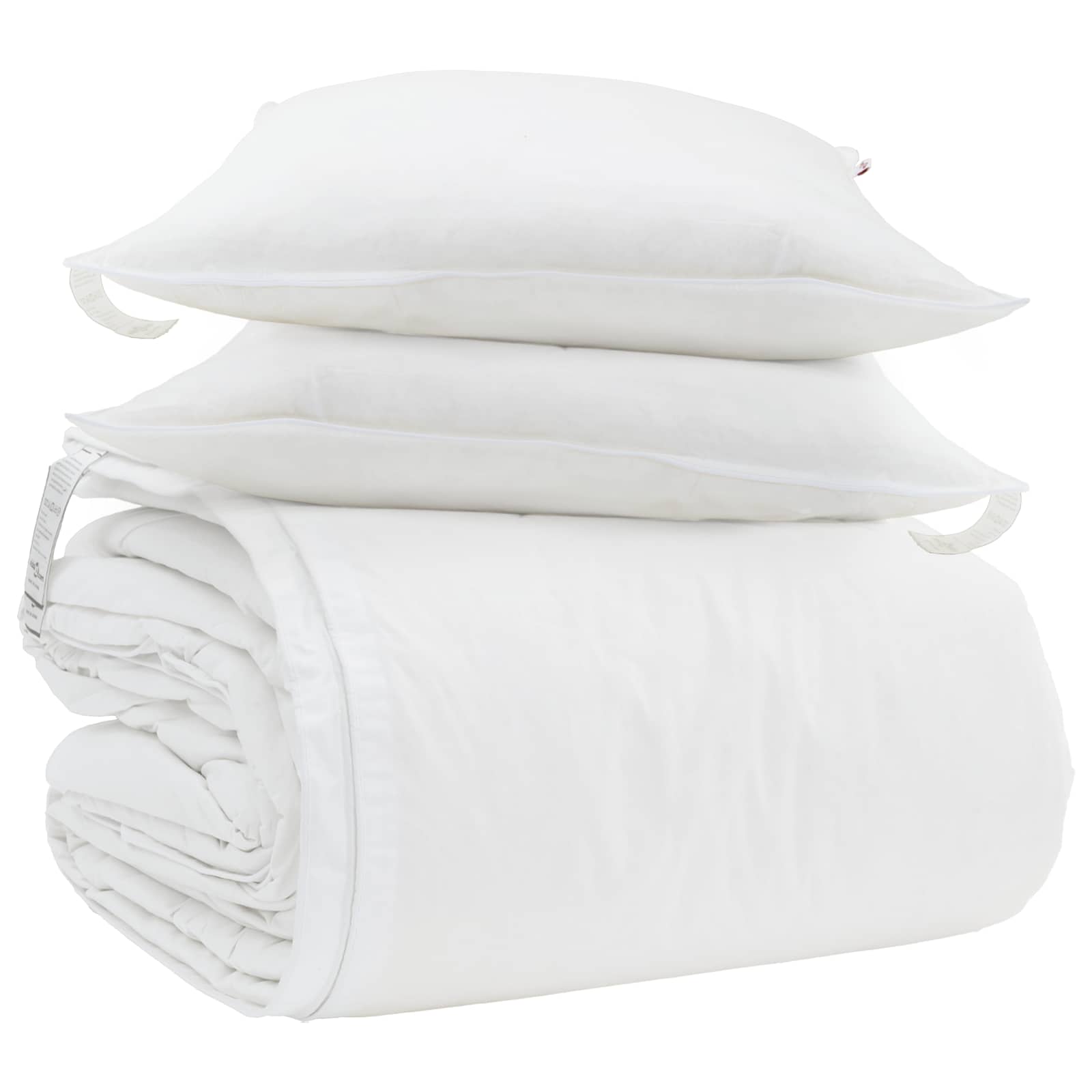 Vidaxl dekbed set met kussen 3 pcs wit donsveertjes