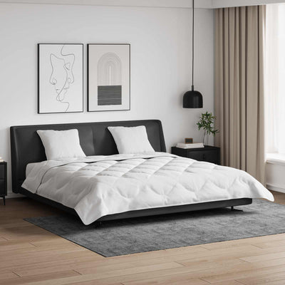 Vidaxl zomer dekbed met kussen 3 st wit microvezel