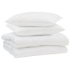 Vidaxl zomer dekbed met kussen 3 pcs wit microfibre