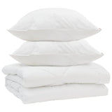 Vidaxl dekbed met kussen 3 st wit microfibre - afbeelding 2
