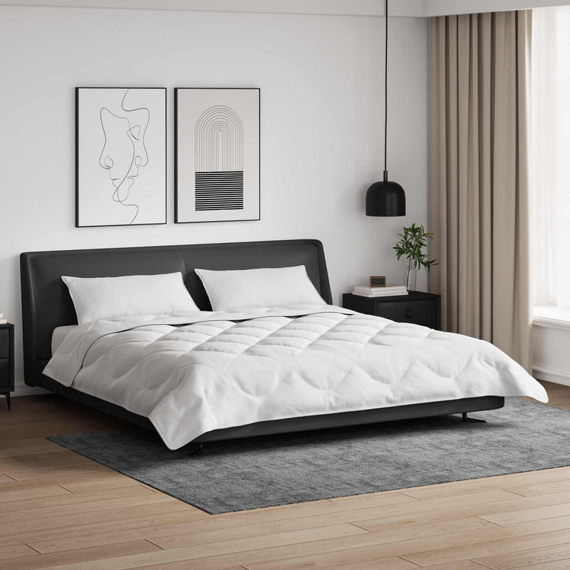 Vidaxl dekbed met kussen 3 st wit microfibre
