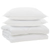 Vidaxl dekbed met kussen 3 pcs wit microfibre
