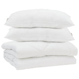 Vidaxl dekbed met kussen 3 st wit microfibre - afbeelding 2
