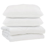 Vidaxl dekbed met kussen 3 st wit microfibre - afbeelding 2