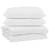 Vidaxl dekbed met kussen 3 st wit microfibre - afbeelding 2
