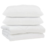 Vidaxl dekbed met kussen 3 st wit microfibre - afbeelding 2