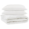Vidaxl dekbed met kussen 3 pcs wit microfibre