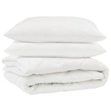 Vidaxl dekbed met kussen 3 st wit microfibre - afbeelding 2