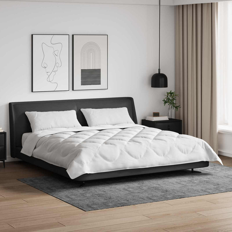 Vidaxl dekbed met kussen 3 st wit microfibre