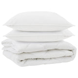Vidaxl all-season dekbed met kussen 3 pcs wit microvezel - afbeelding 2