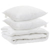 Vidaxl all-season dekbed met kussen 3 pcs wit microvezel