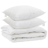 Vidaxl all-season dekbed met kussen 3 pcs wit microvezel - afbeelding 2