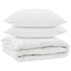 Vidaxl all-season dekbed met kussen 3 pcs wit microvezel