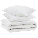 Vidaxl all-season dekbed met kussen 3 st wit microvezel - afbeelding 2