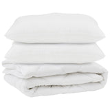 Vidaxl dekbed met kussen 3 pcs wit microvezel - afbeelding 2
