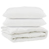 Vidaxl dekbed met kussen 3 pcs wit microvezel