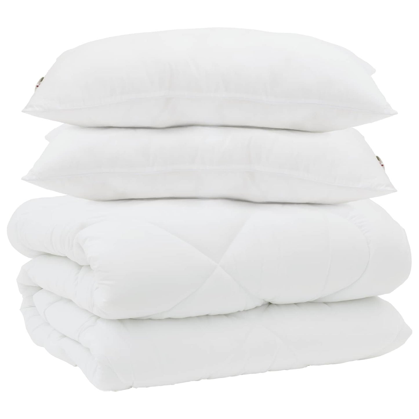 Vidaxl winter dekbed met kussen 3 pcs wit microvezel