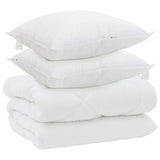 Vidaxl winter dekbed met kussen 3 st wit microvezel - afbeelding 2