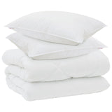 Vidaxl winter dekbed met kussen 3 st wit microvezel - afbeelding 2