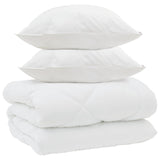 Vidaxl winter dekbed met kussen 3 st wit microvezel - afbeelding 2