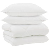 Vidaxl winter dekbed met kussen 3 pcs wit microvezel - afbeelding 2