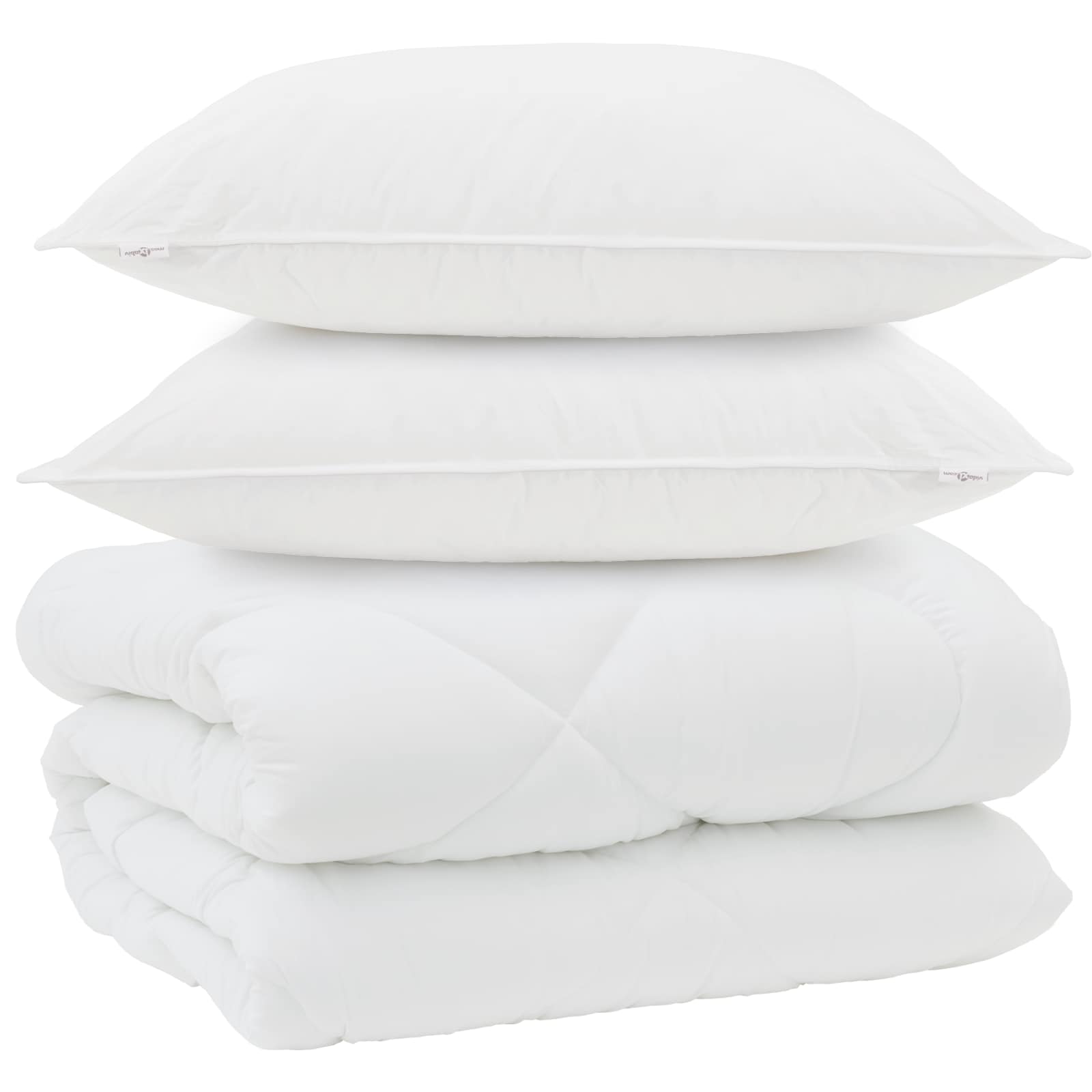 Vidaxl winter dekbed met kussen 3 pcs wit microvezel