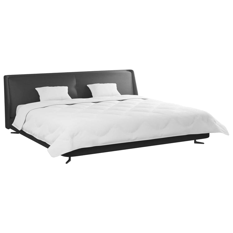 Vidaxl dekbed met kussens 3 st wit microfiber en dons feather