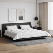 Vidaxl dekbed met kussens 3 st wit microfiber en dons feather - afbeelding 1