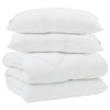 Vidaxl dekbed met kussens 3 pcs wit microfiber en dons feather