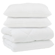 Vidaxl dekbed met kussens 3 pcs wit microfiber en dons feather - afbeelding 2