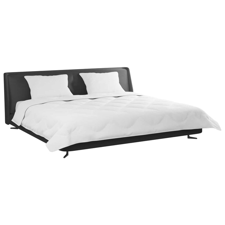 Vidaxl dekbed met kussens 3 st wit microfiber en dons feather