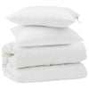 Vidaxl dekbed set met kussen 3 pcs wit microfiber en dons feather