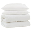 Vidaxl dekbed set met kussen 3 pcs wit microfiber en dons feather