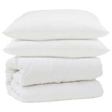 Vidaxl dekbedset met kussen 3 st wit microvezel - afbeelding 2