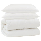 Vidaxl dekbed set met kussen 3 pcs wit microfiber en dons feather - afbeelding 2
