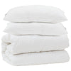 Vidaxl dekbed set met kussen 3 pcs wit microfiber en dons feather
