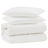Vidaxl dekbedset met kussen 3 st wit microvezel - afbeelding 2