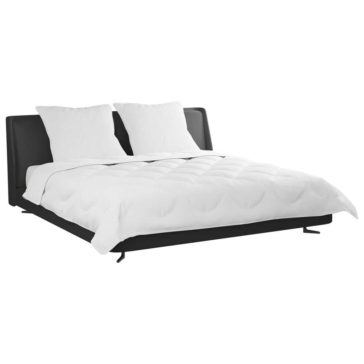 Vidaxl dekbed set met kussen 3 pcs wit microfiber en dons feather