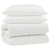 Vidaxl dekbed set met kussen 3 pcs wit microfiber en dons feather