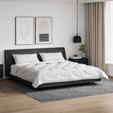 Vidaxl dekbedset met kussen 3 st wit microvezel - afbeelding 1