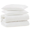 Vidaxl dekbed set met kussen 3 pcs wit microfiber en dons feather