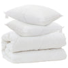 Vidaxl dekbed met kussens met kussen 3 pcs wit microvezel