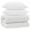 Vidaxl dekbed met kussens met kussen 3 pcs wit microvezel