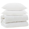 Vidaxl dekbed met kussens met kussen 3 pcs wit microvezel